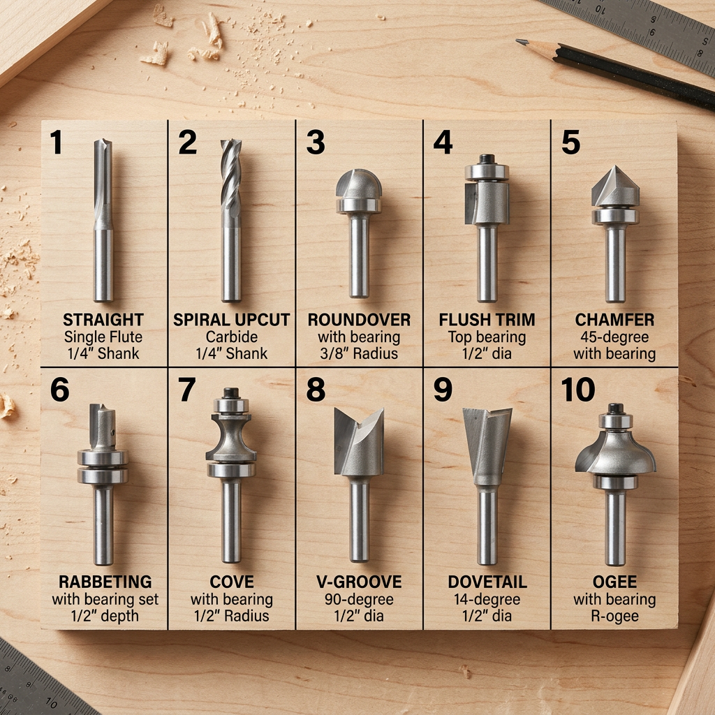 10 Router Bits Every Woodworker Should Own (And When to Use Each One)