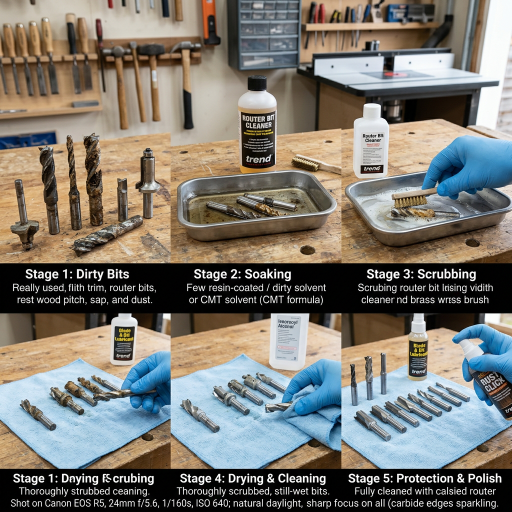 How to Clean, Maintain, and Sharpen Router Bits (Step-by-Step)